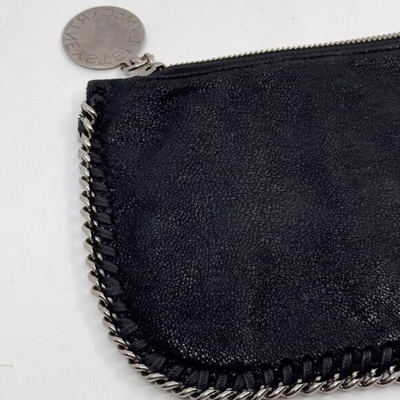 STELLA MCCARTNEY Black Falabella Pouch Clutch - Picture 3 of 7